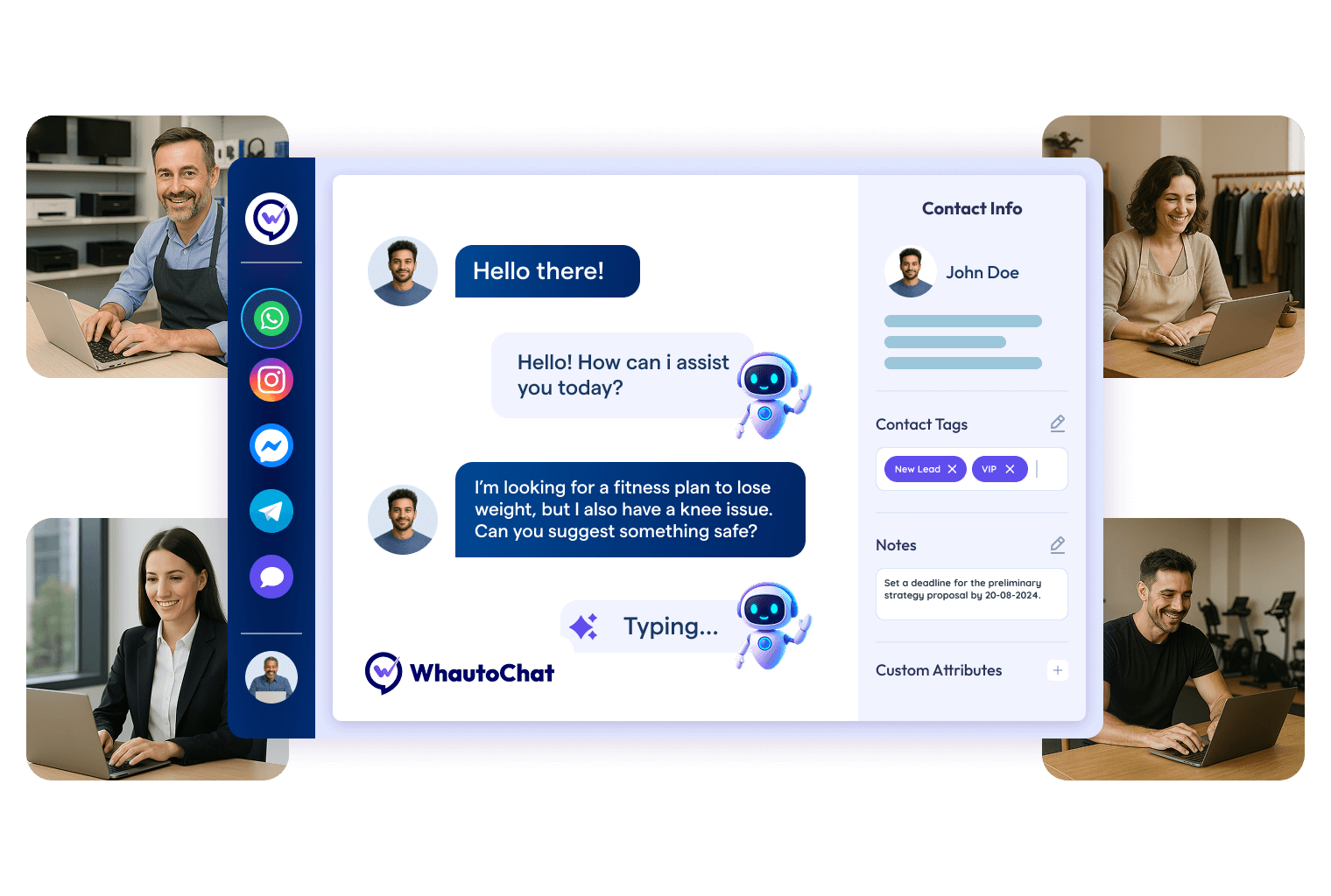 WhautoChat Omnichannel conversation Automation Platform